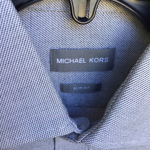 Michael Kors Slim Fit Long Sleeve Button Down Shirt Size M 15.5  32-33 - Picture 4 of 11